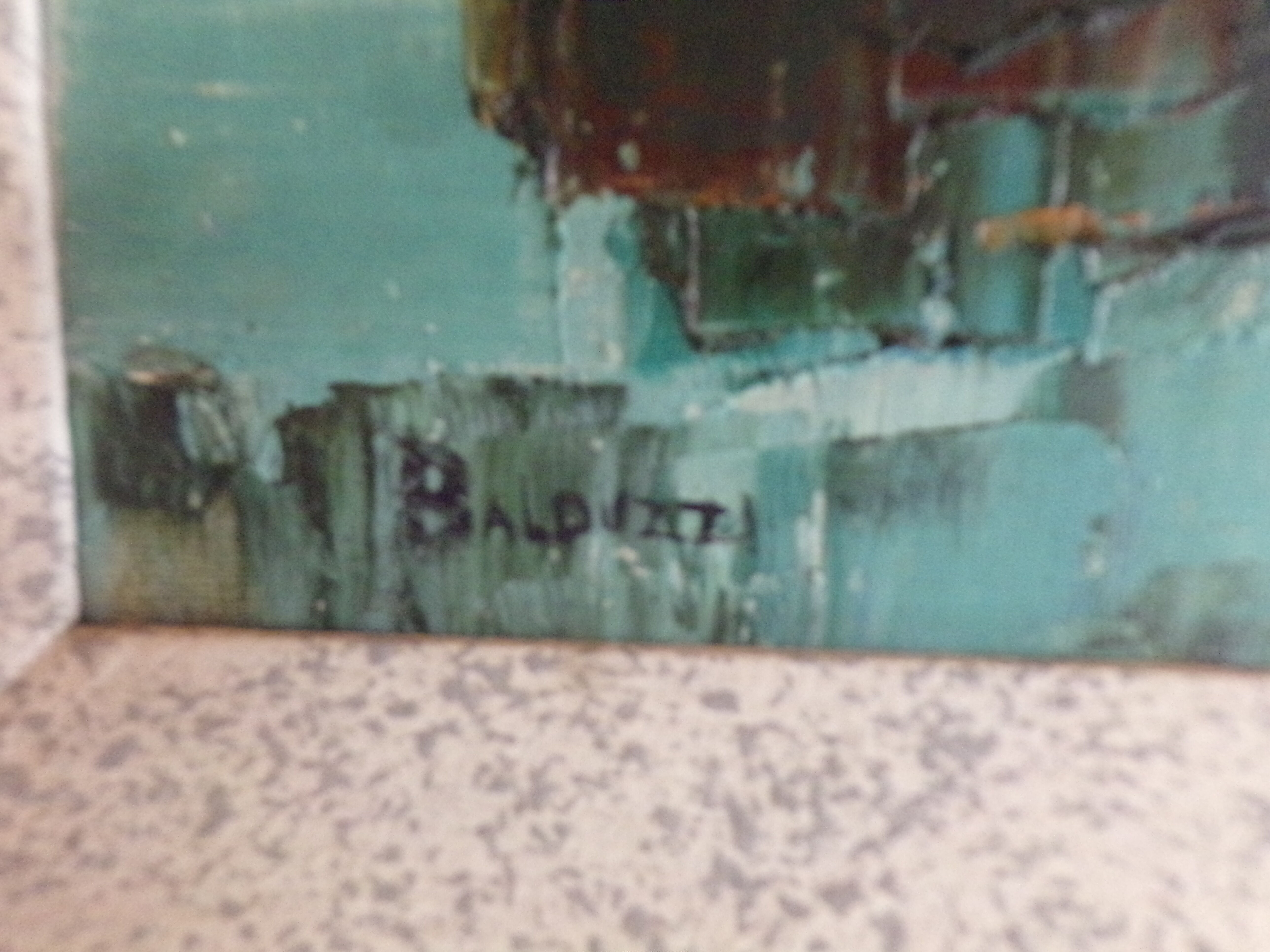 Oil painting and marine knife