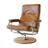 Leather armchair, chromed design, Germany,70