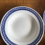 Four vintage Sarguemines soup plates