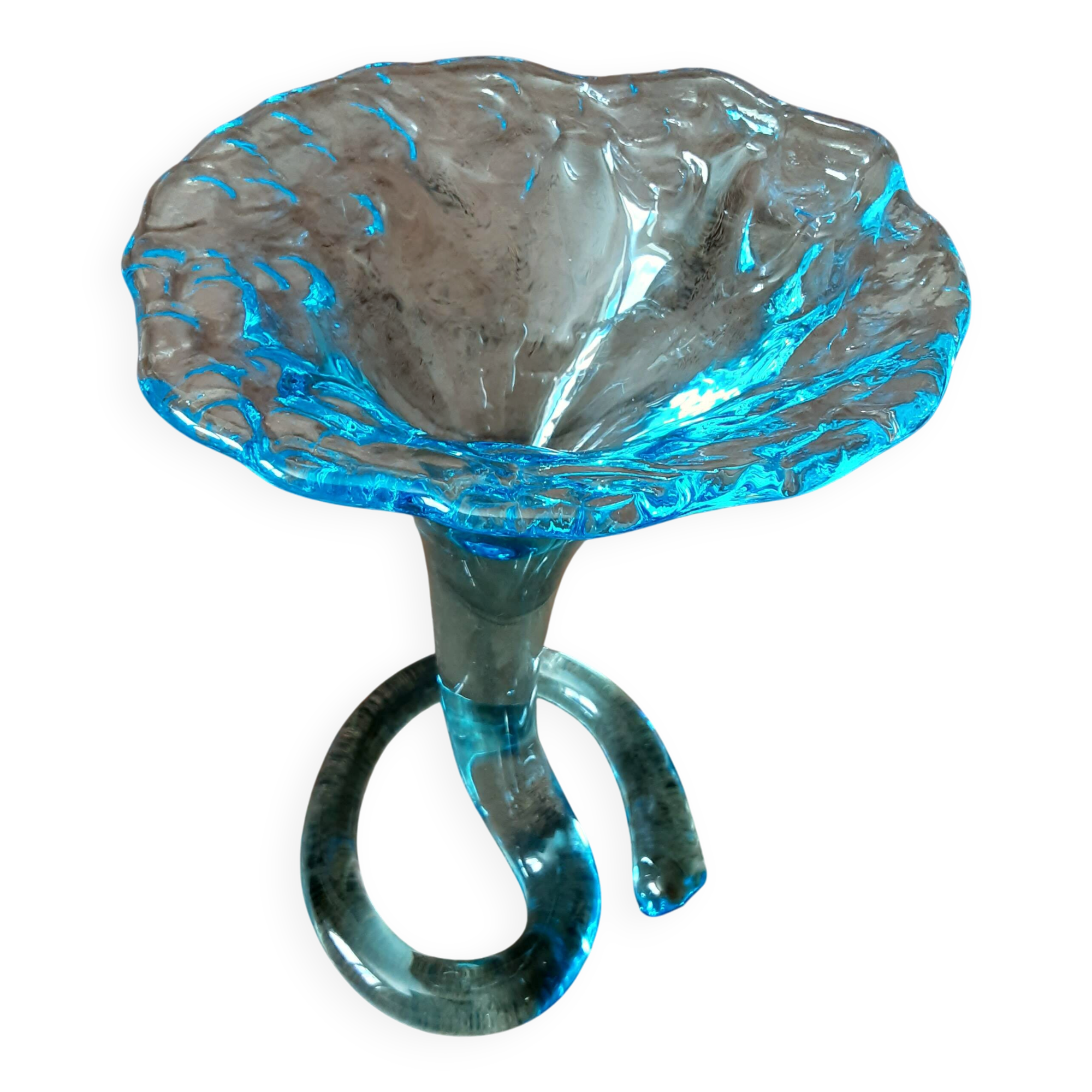 Swirling glass vase