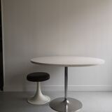 white tulip dining table