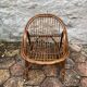 Vintage rattan children's armchair