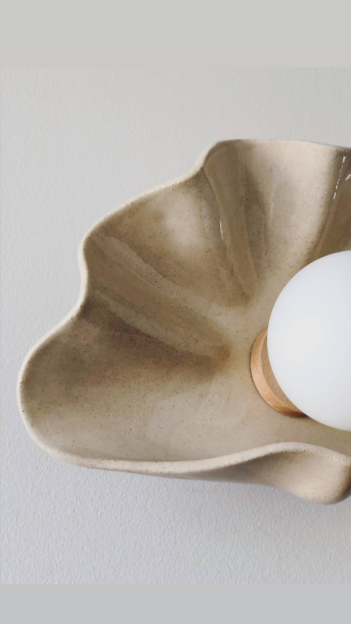 Square Ceramic Wall Light Coco - Sand Concha
