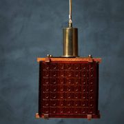 Suspension Mid-Century en Cristal Orange, Danemark