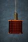 Mid-Century Suspension in Orange Crystal, Denmark