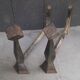 Pair of chenet modernist design 1960