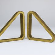 Carl Aubock III Pair of Triangular Bookends in Gilded Iron 5443, Vienna/Austria, 1970s