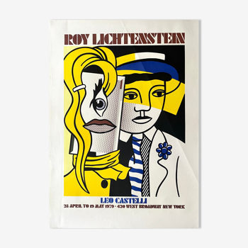 Affiche d’exposition originale à Leo Castelli Gallery Roy Lichtenstein 1979