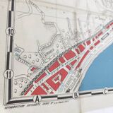 Tourist plan map of Nice 1950 Côte d'Azur