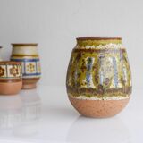 Mid-century modern art Danish pottery vase by Michael Andersen, 1960s
