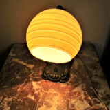 Lampe de bureau allemande, bronze et verre drgm vintage 1930-1940