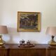 Hollywood regency set of 2 table lamps mod. Piramide, High Society Italy 70