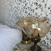 Pair of vintage Targetti bedside lamps - Candle bulb night lights