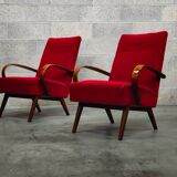 Paire de fauteuils 6952 par Jaroslav Smidek pour Ton, ex Tchécoslovaquie