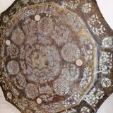 Openwork brass top. China 19 century. 12 sides. Asian art.