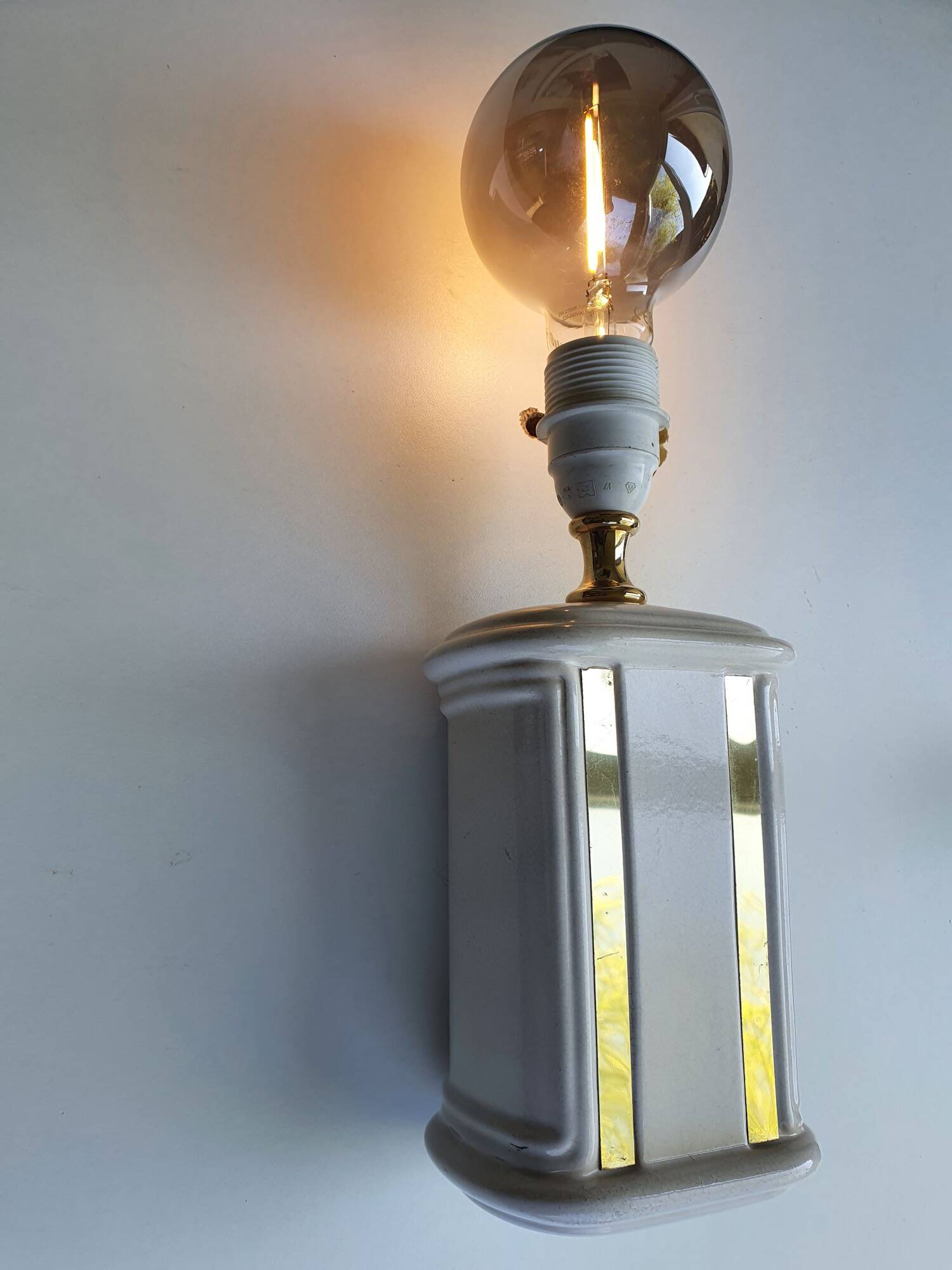 Pair of vintage ceramic wall sconces