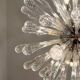 Venetian chandelier "Sputnik" adorned with Murano glass drops, around 1990.