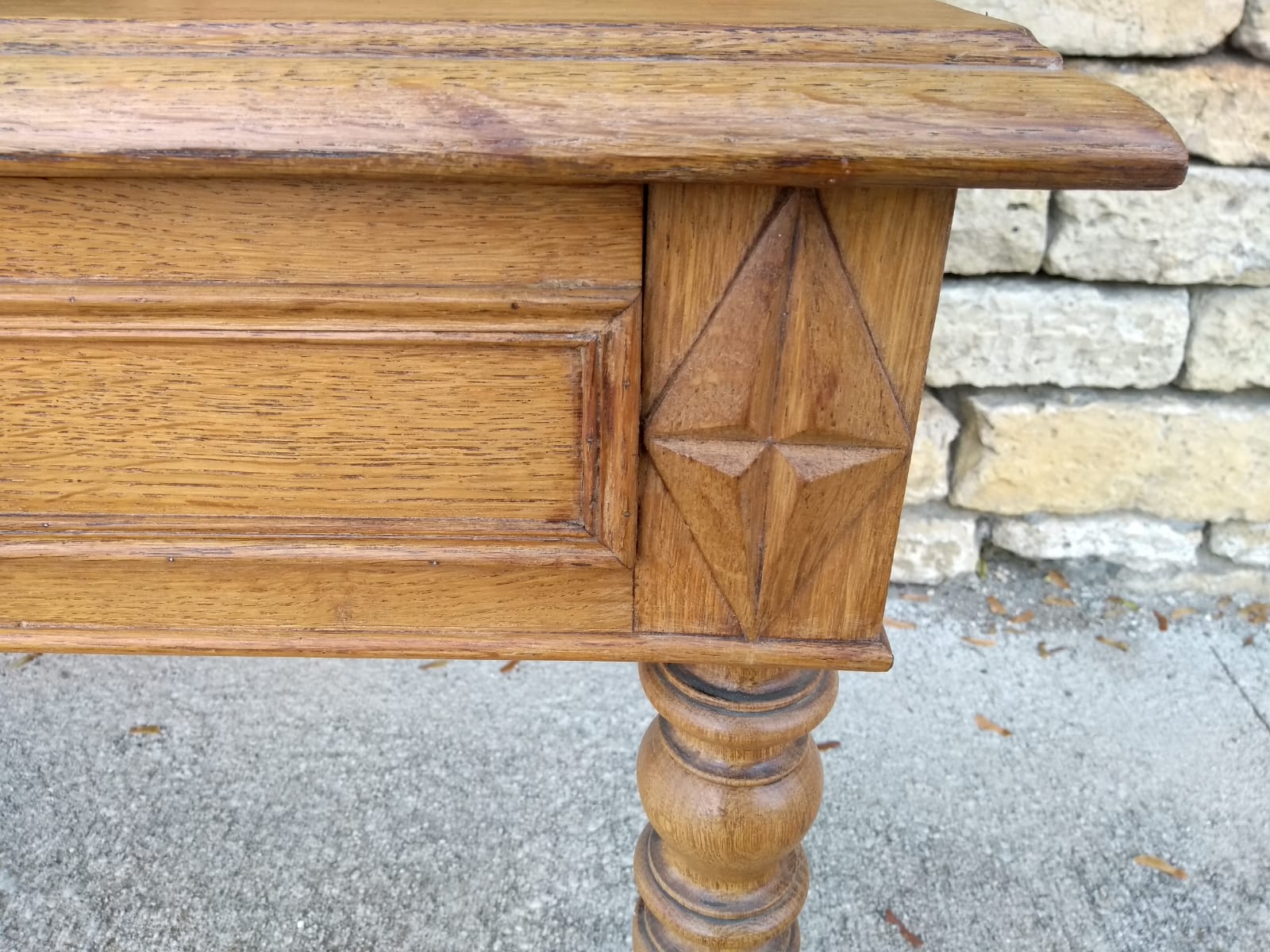 Old light oak desk