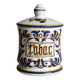 Hand-painted tobacco jar.