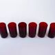 Set of ruby-coloured glasses, Italian design, 1970s, made in Italy
