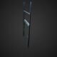 60's string wall shelf black lacquered metal oak, vintage