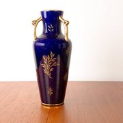 Neo-Classical style porcelain vase, cobal blue, Pinon-Heuzé 1930.