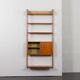 Scandinavian modern wall shelving system Ergo in teak by J. Texmon, Norway, 1960s