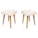 Set of two light beige stools, Europe, 1960s