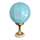 Lampe art déco 1930 avec globe en opaline bleu