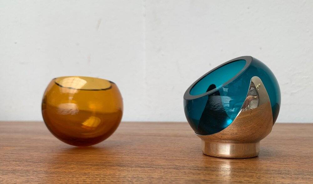 Set of 3 Mid-Century Space Age Art Deco German bowls by Quist, 1960s.