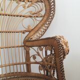 Emmanuelle peacock rattan armchair