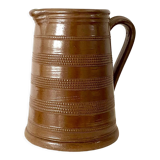 Handmade stoneware pitcher