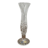 Crystal soliflore vase on stand