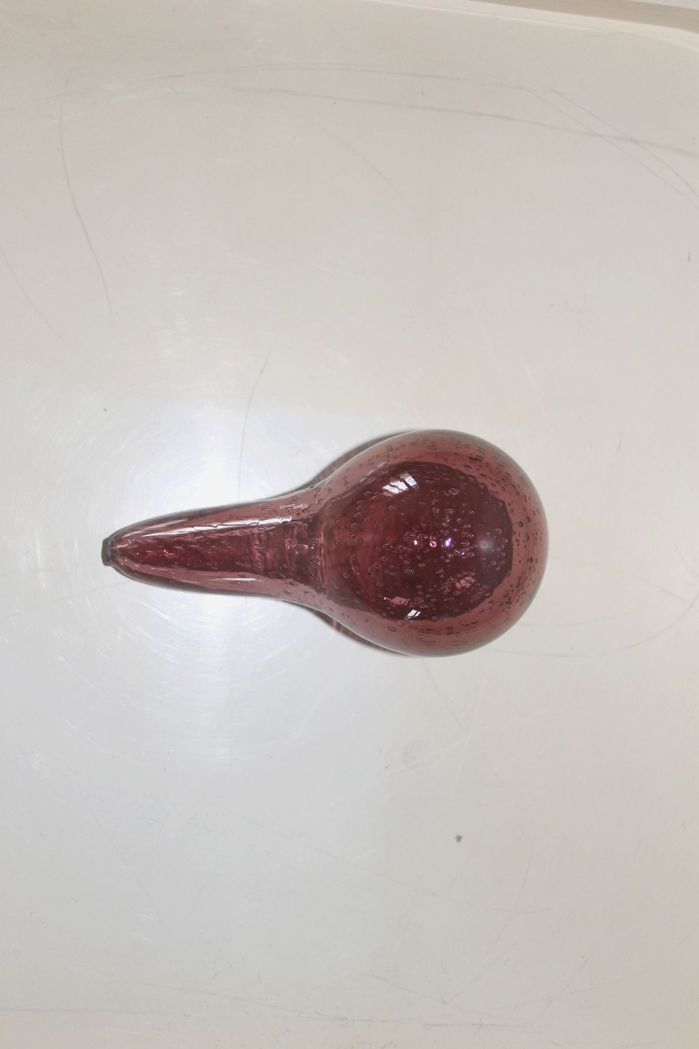Carafe violine verrerie de Biot 1960