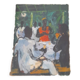 gouache by Bernard Lamotte