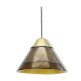 Mid century smoked glass pendant lamp by Peill and Putzler Germany 1970s