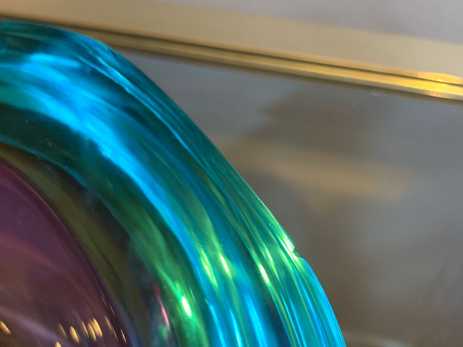 Murano purple turquoise pocket emptier