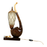 Lampe de table vintage en forme de pipe par Aldo Tura, 1960