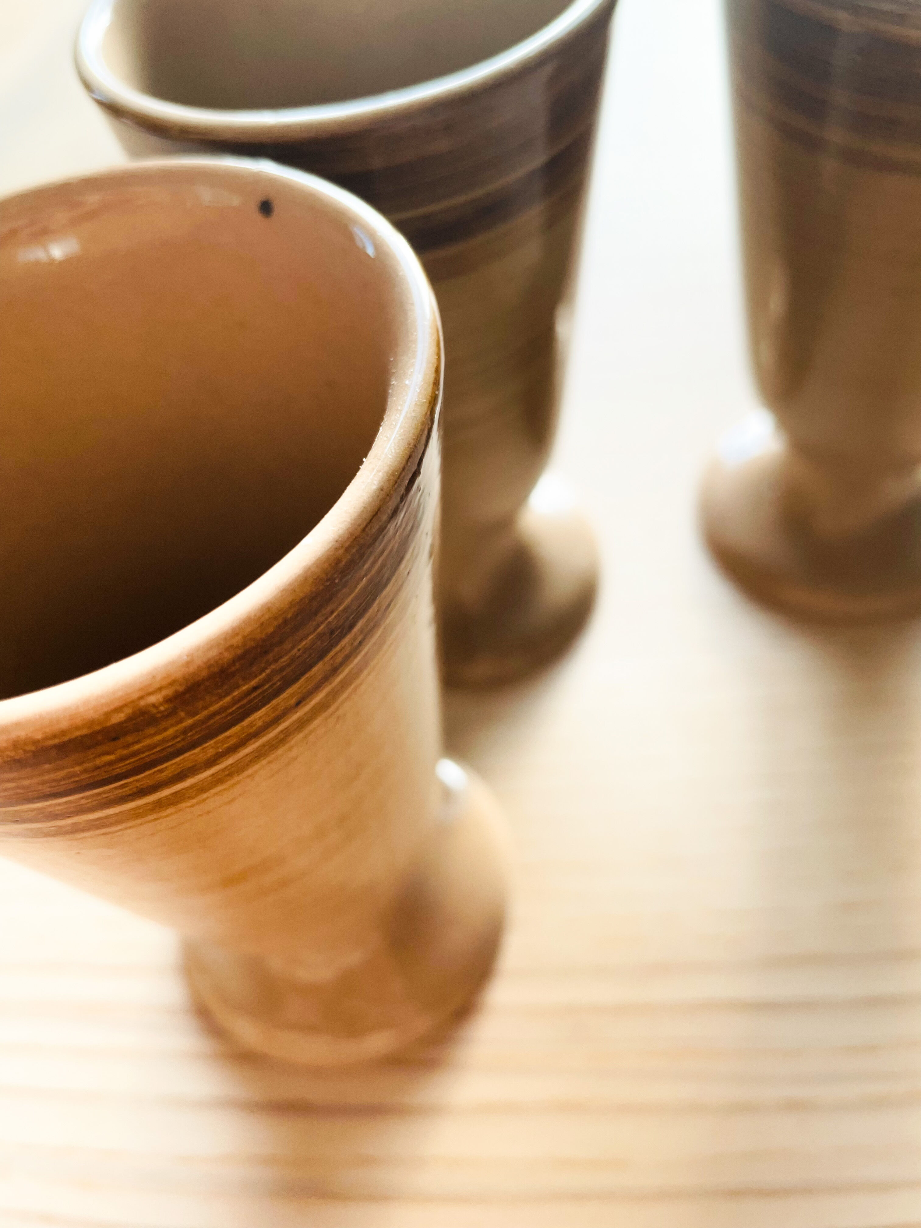 Set of 3 ceramic mazagrans