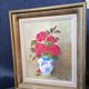 Flower bouquet painting Signed J Grundler
