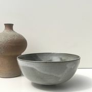 Bowl / ceramic pocket tray, glazed and signed, Brittany 1970