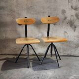 Chaise pivotante industrielle années 1960