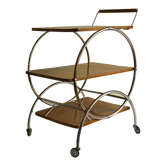 Art deco rolling bar cart, hungary 1930s