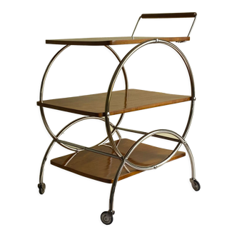 Art deco rolling bar cart, hungary 1930s