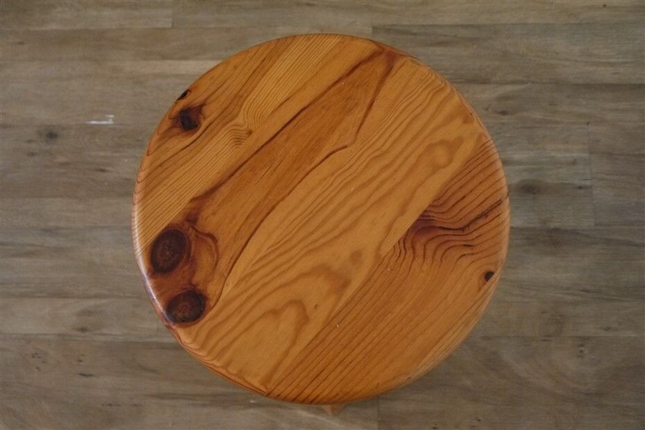 Vintage pine stool 1970