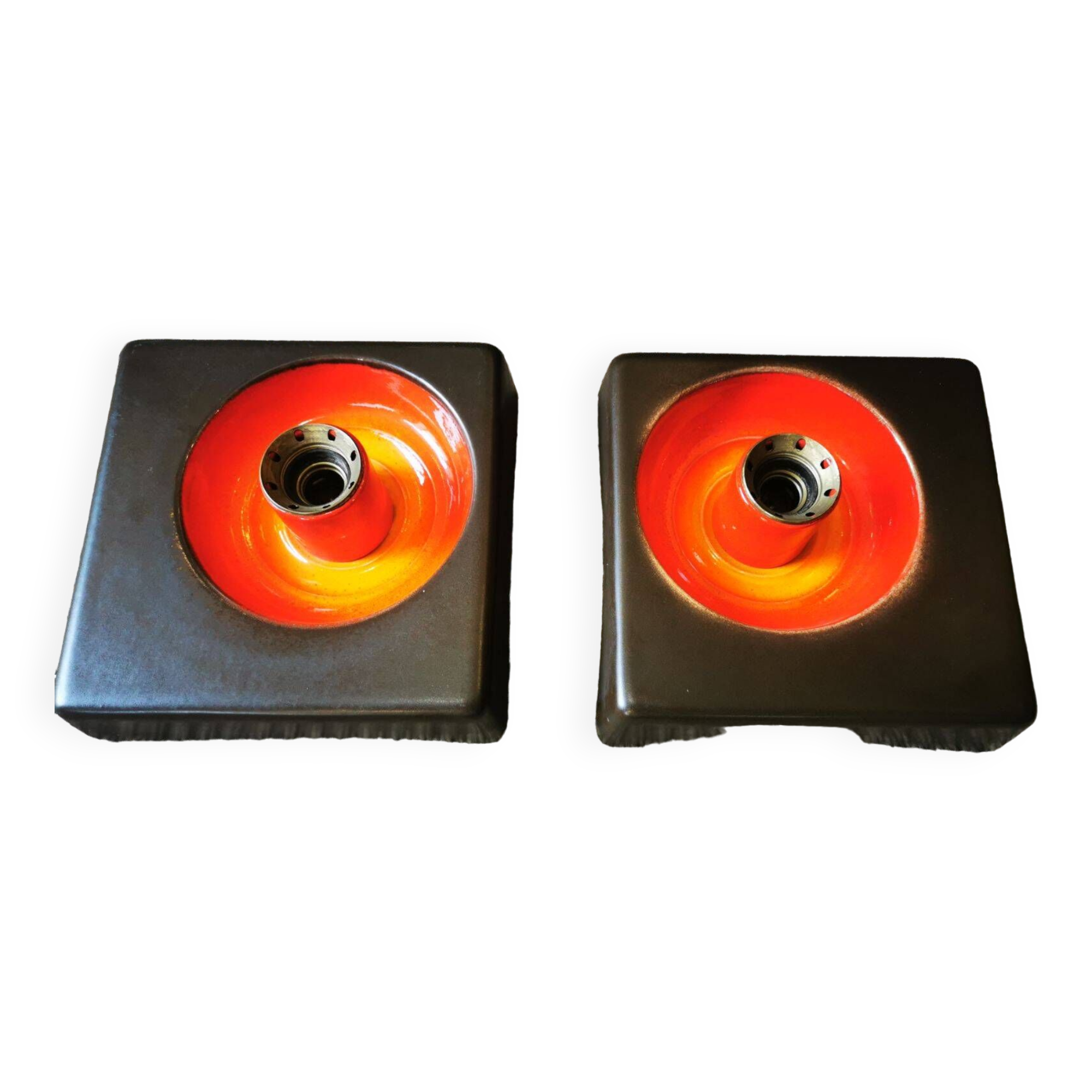 Pair of Space age ceramic wall lights from the 60s/70s