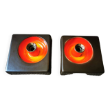 Pair of Space age ceramic wall lights from the 60s/70s