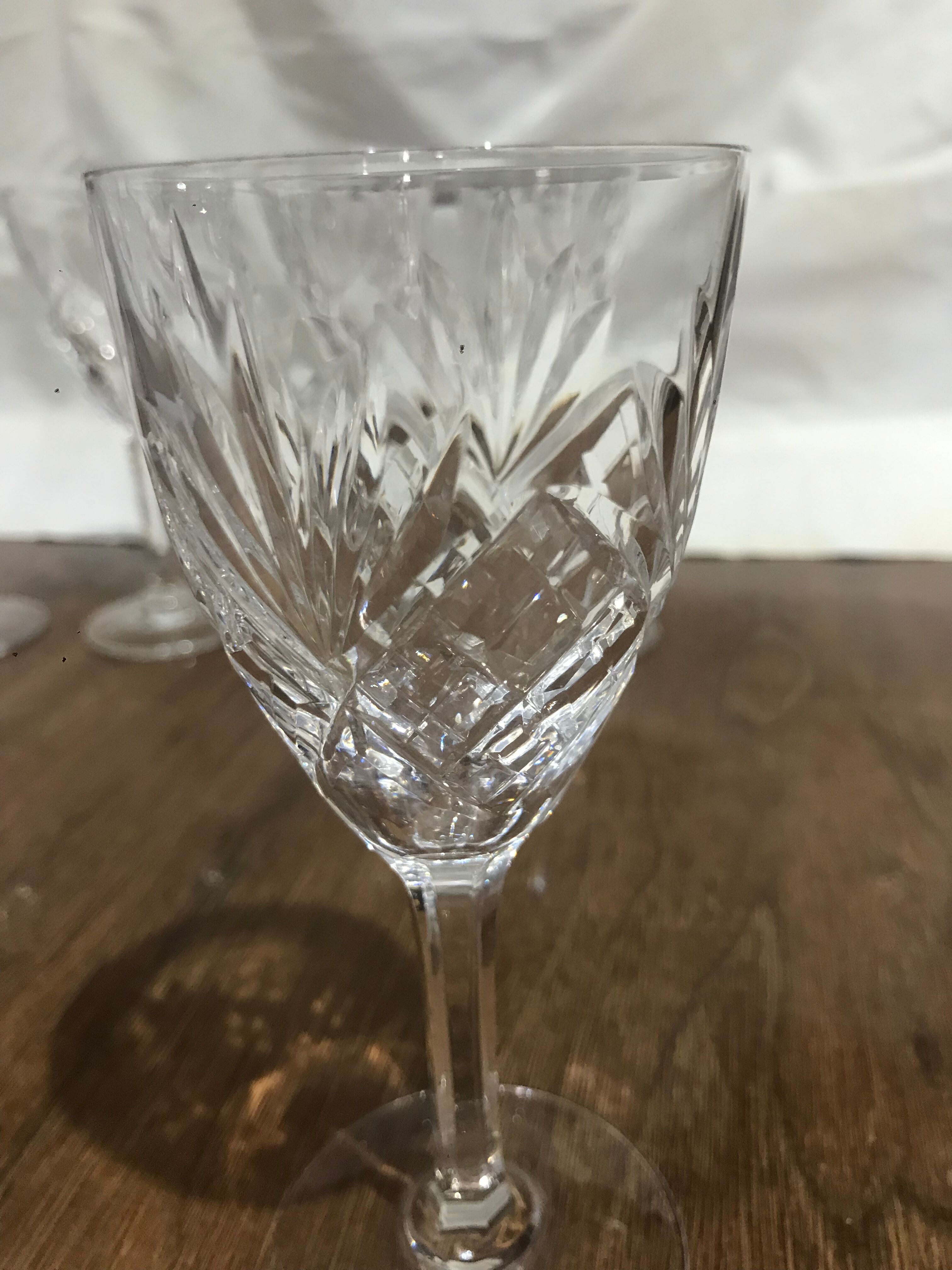 6 verres à vin blanc cristal Saint Louis modèle Chantilly
