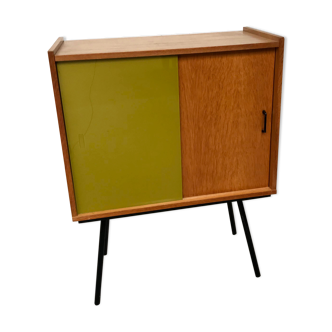 Showcase small furniture vintage blond wood 60s