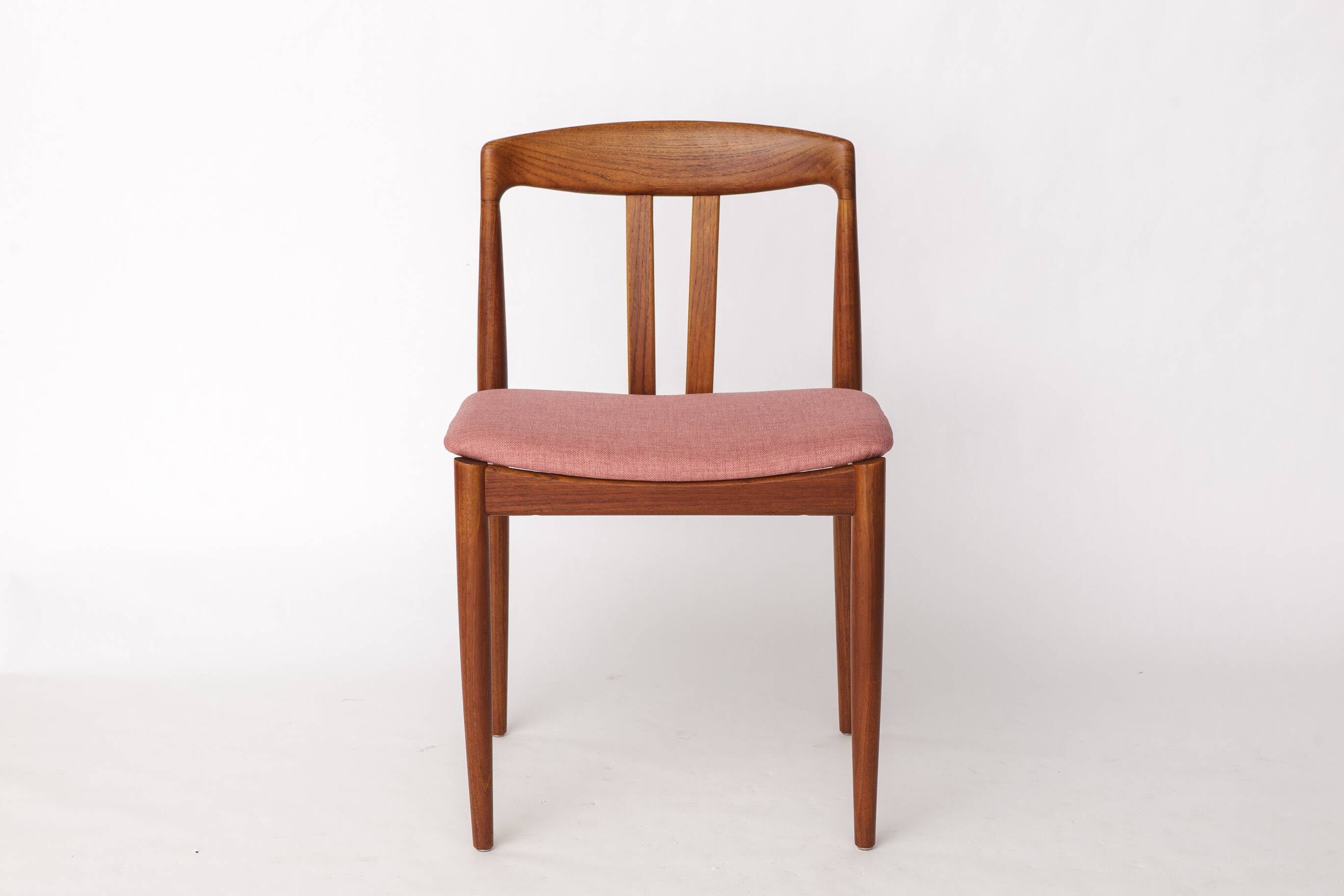 Pair of Bramin Teak Dining Chairs – Denmark 1960s – Pink Upholstery